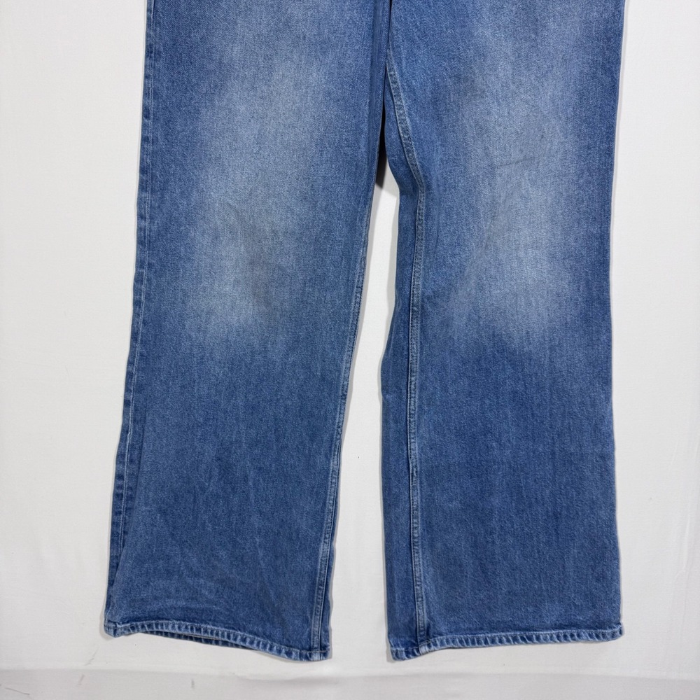 Lee x H&M Wide Leg Jeans Medium Wash High Rise Women's 8 Streetwear Minimalist - Picture 4 of 13